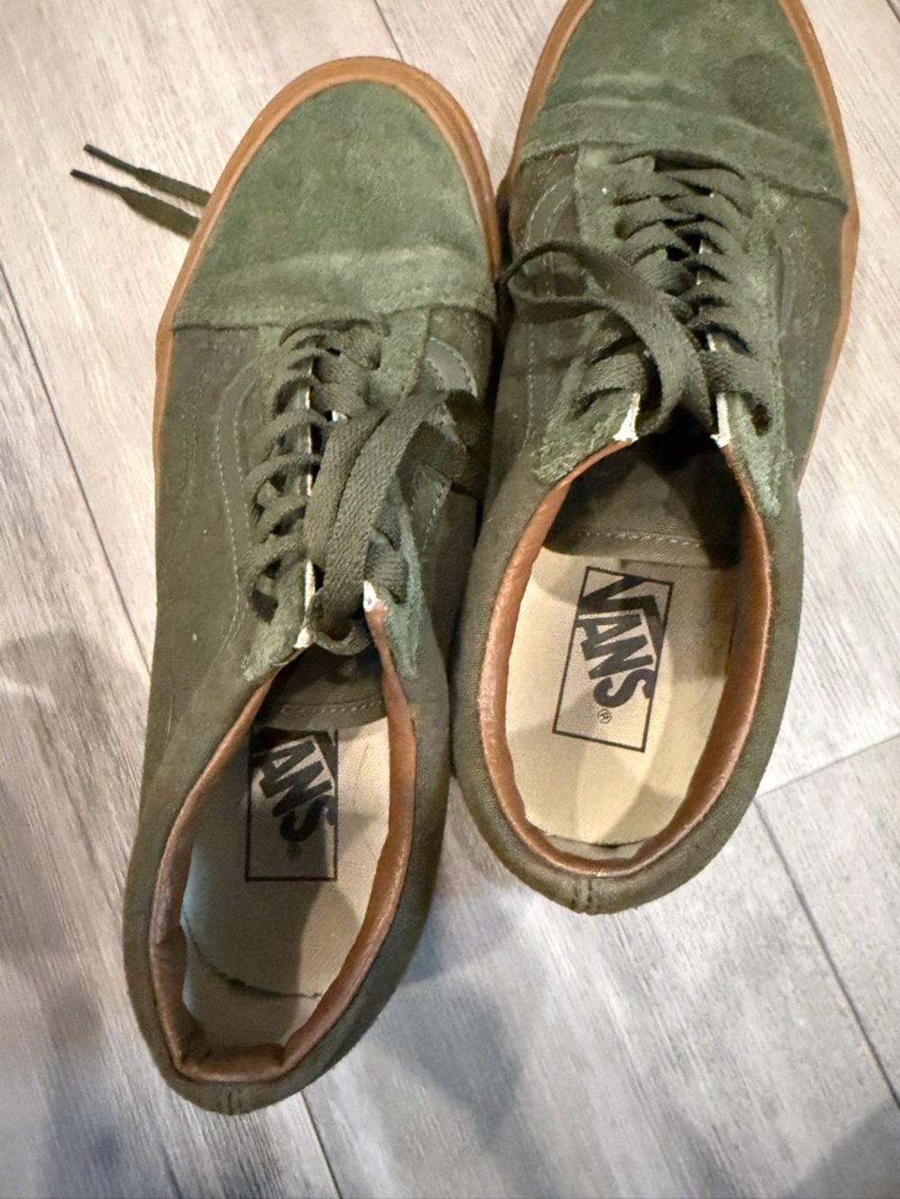 Green Suede Vans - Picture 7 of 9